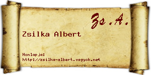 Zsilka Albert névjegykártya